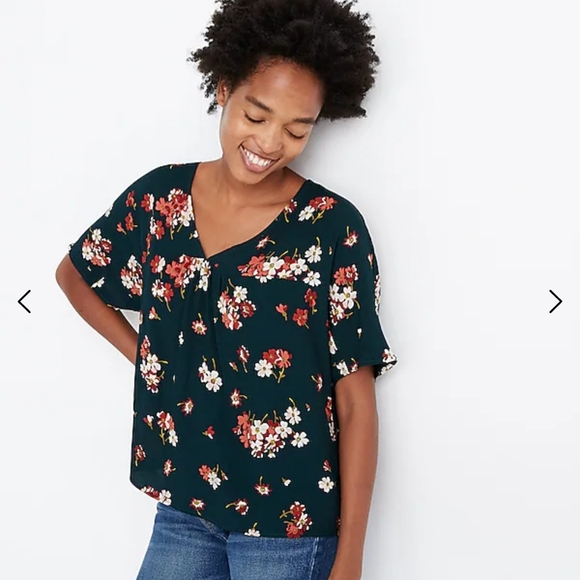 Madewell Rhyme Top in Spruce Blooms size S - Picture 1 of 8